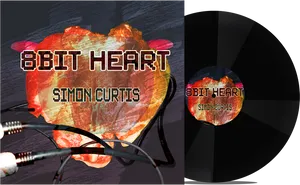 8 Bit Heart Simon Curtis Vinyl Concept PNG Image