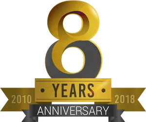 8 Year Anniversary Emblem PNG Image