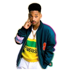 90s Fresh Prince Graphic Png 06252024 PNG Image