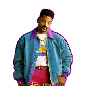 90s Fresh Prince Graphic Png Yqa PNG Image