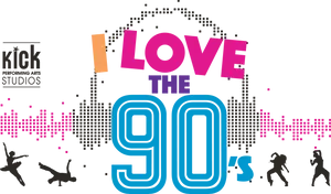 90s Love Retro Dance Graphic PNG Image