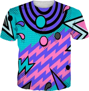 90s Retro Style T Shirt Design PNG Image