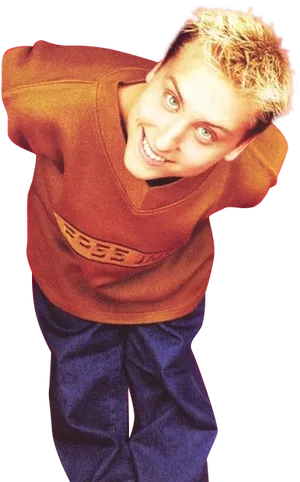 90s Youth Fashion Portrait PNG Image