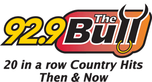 92.9 The Bull Country Hits Radio Station Logo PNG image with transparent background