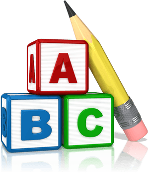 A B C Blocksand Pencil PNG image with transparent background