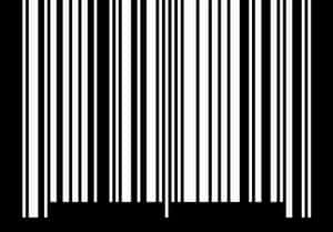 a barcode with black and white stripes PNG image with transparent background