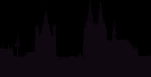 a black background with black silhouettes PNG image with transparent background