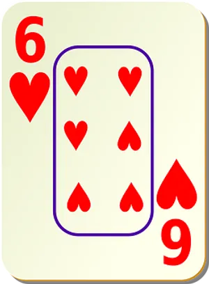 A Card With A Number Of Hearts PNG Image