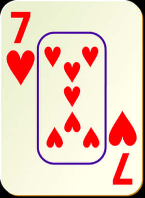 a card with seven hearts PNG image with transparent background