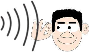 A Cartoon Of A Man With His Hand Up PNG Image