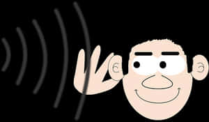 a cartoon of a man with his hand up PNG image with transparent background