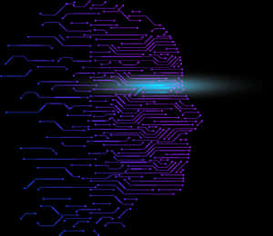 A I Brain Circuitry Concept PNG with transparent background