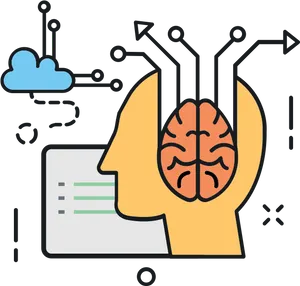 A I Brain Connection Concept PNG Image