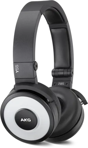 A K G Y55 Black Headphones PNG Image