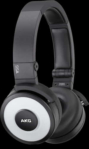 A K G Y55 Black Headphones PNG image with transparent background