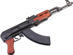 A K47 Assault Rifle Isolated PNG Image