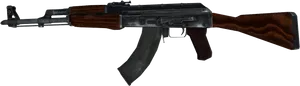 A K47_ Assault_ Rifle_ Isolated PNG Image