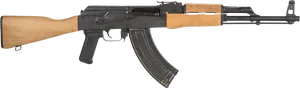 A K47 Assault Rifle Profile PNG Image