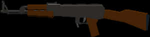 A K47 Assault Rifle Profile PNG