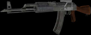 A K47 Assault Rifle Profile PNG