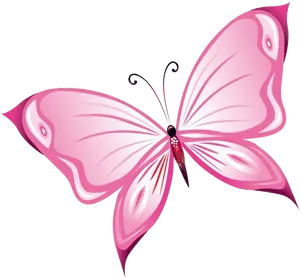 A Majestic Pink Butterfly In Its Natural Habitat PNG Image