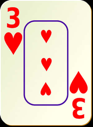 a playing card with a number of hearts PNG image with transparent background