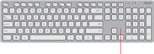 A S U S Laptop Keyboard Layout PNG Image