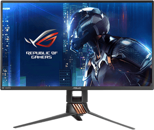 A S U S R O G Gaming Monitor Futuristic Armor PNG image with transparent background