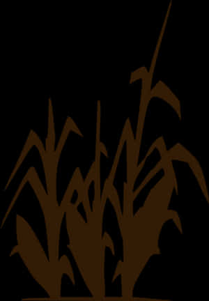 a silhouette of a plant PNG image with transparent background