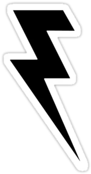 A White Lightning Bolt On A Black Background PNG Image