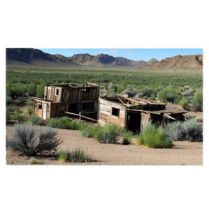 Abandoned Ghost Town Land PNG eec PNG with transparent background