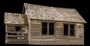 Abandoned_ Wooden_ House_ Isolated_ Background PNG image with transparent background