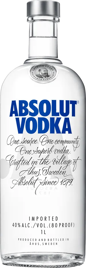 Absolut Vodka Bottle Image PNG Image