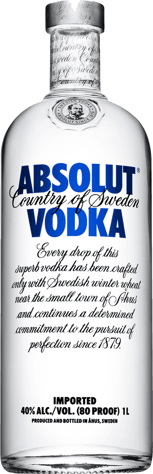 Vodka Bottle Png - Absolut Vodka Png Hd, Transparent Png PNG