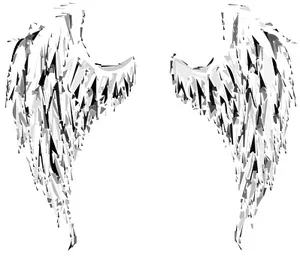 Abstract Angel Wings Art PNG Image