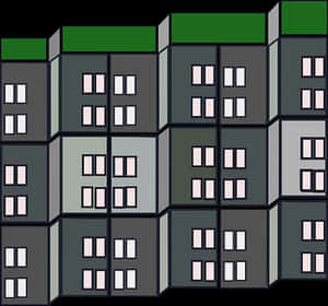 Abstract Apartment Blocks Illustration PNG image with transparent background