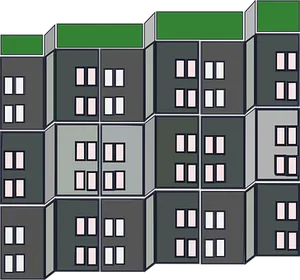 Abstract Apartment Blocks Illustration PNG Image