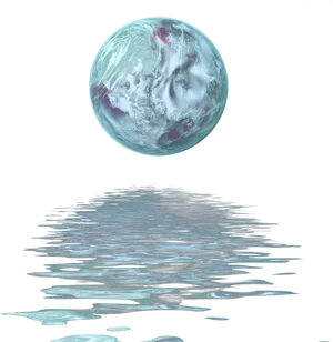 Abstract Aqua Planet Reflection PNG Image