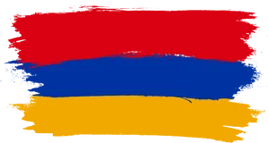 Abstract Armenian Flag Painting PNG Image