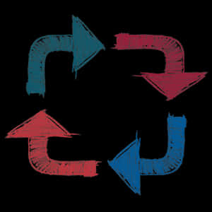 Abstract Arrows Cycle PNG image with transparent background
