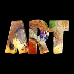 Abstract Art Word Design PNG image with transparent background