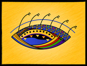 Abstract Artistic Eye Illustration PNG image with transparent background