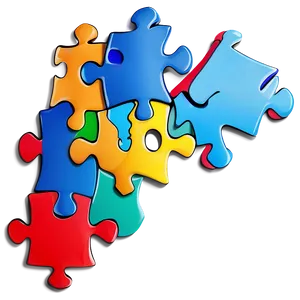 Abstract Autism Puzzle Design Png Jjp PNG Image