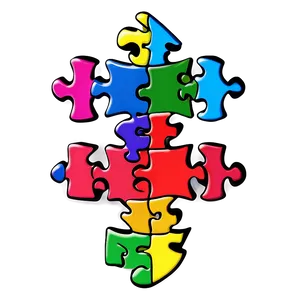 Abstract Autism Puzzle Design Png Xxa PNG Image