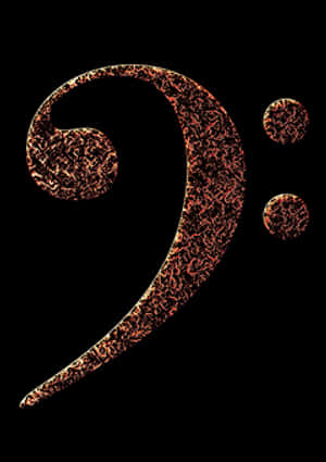 Abstract Bass Clef Art PNG with transparent background
