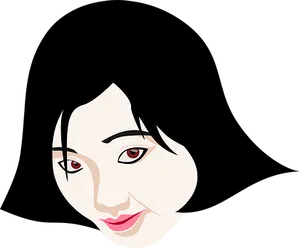 Abstract Beauty Vector Portrait PNG Image
