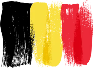 Abstract Belgian Flag Artwork PNG Image