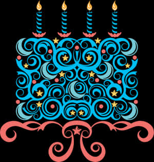 Blue Vector Birthday - Birthday Blue Cake Clipart Png PNG image with transparent background