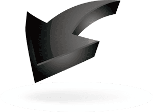 Abstract Black Arrow Direction PNG image with transparent background