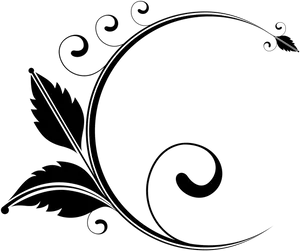 Abstract_ Black_ Background_with_ White_ Circle_and_ Swirls PNG Image